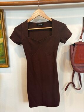 Olivaceous Chocolate Brown Bodycon Dress